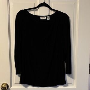 Chico's Travelers Collection Black Top